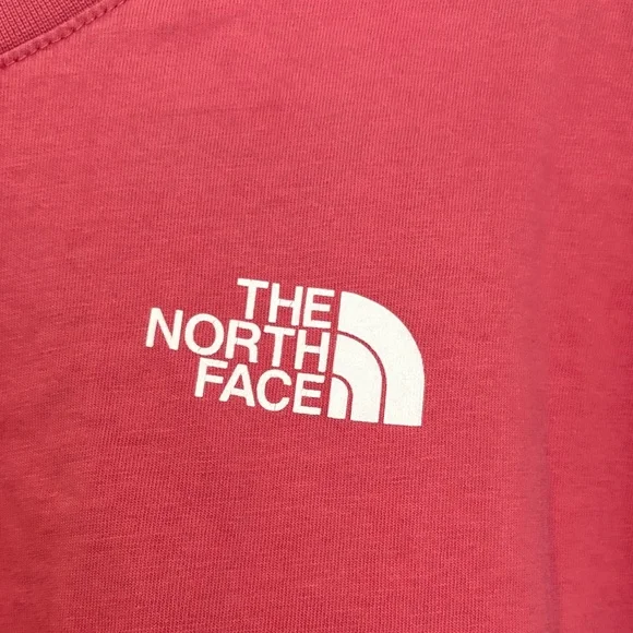 The North Face Cropped Simple Dome Tee Slate Rose Pink Casual Top - Picture 3 of 8